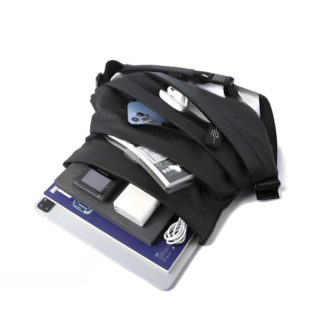 Diebstahlsichere Schultertasche aus Obsidian