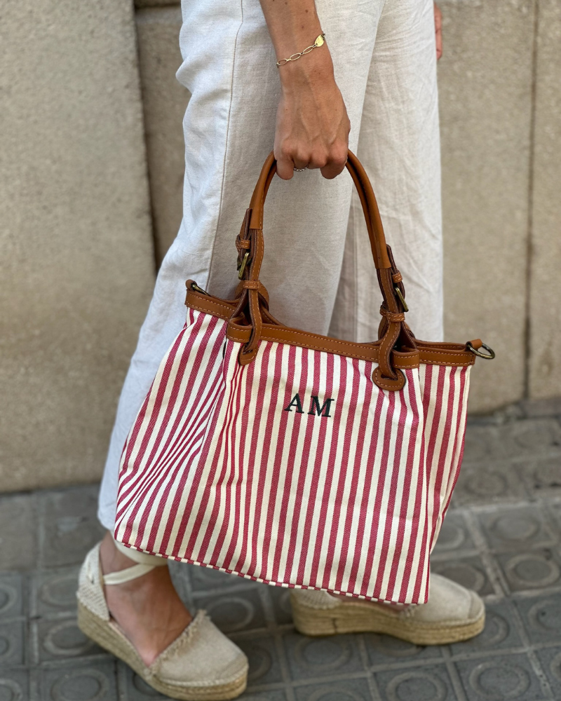 Aina Handtasche mit roten Streifen