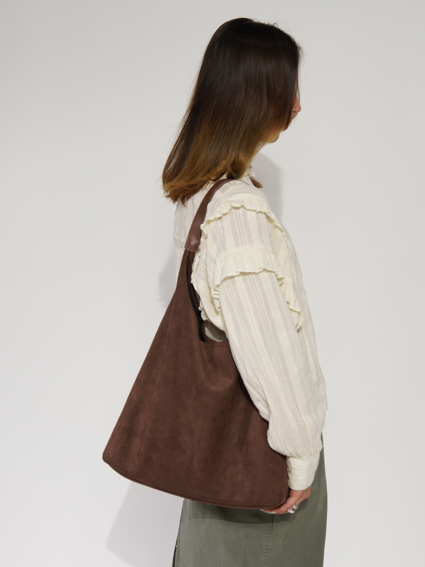 Tote Bag aus Wildleder für den Alltag