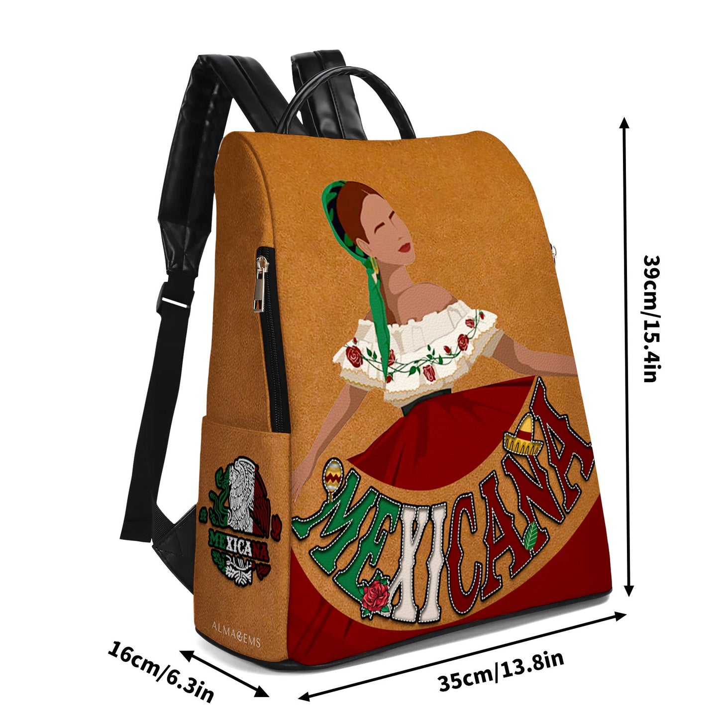 MEXICANA - Personalisierter Lederrucksack - BP_MX10