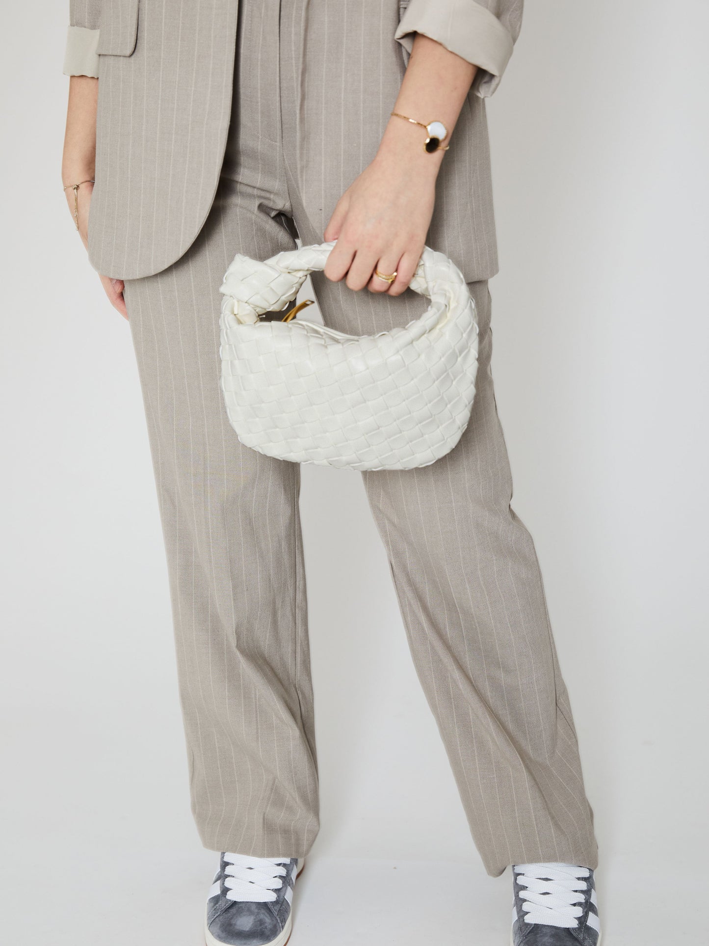 Mini-Ledertasche für den Alltag - Weiß