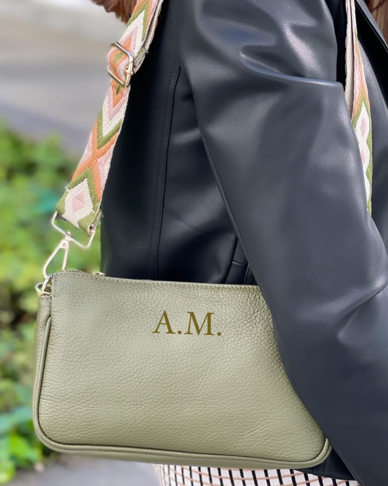 Große Simona Khaki Tasche