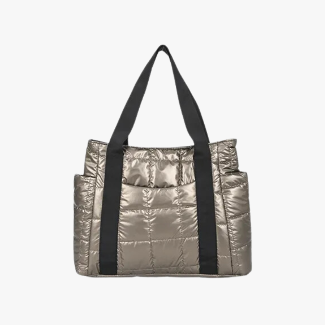 Gesteppte Tragetasche aus Satin