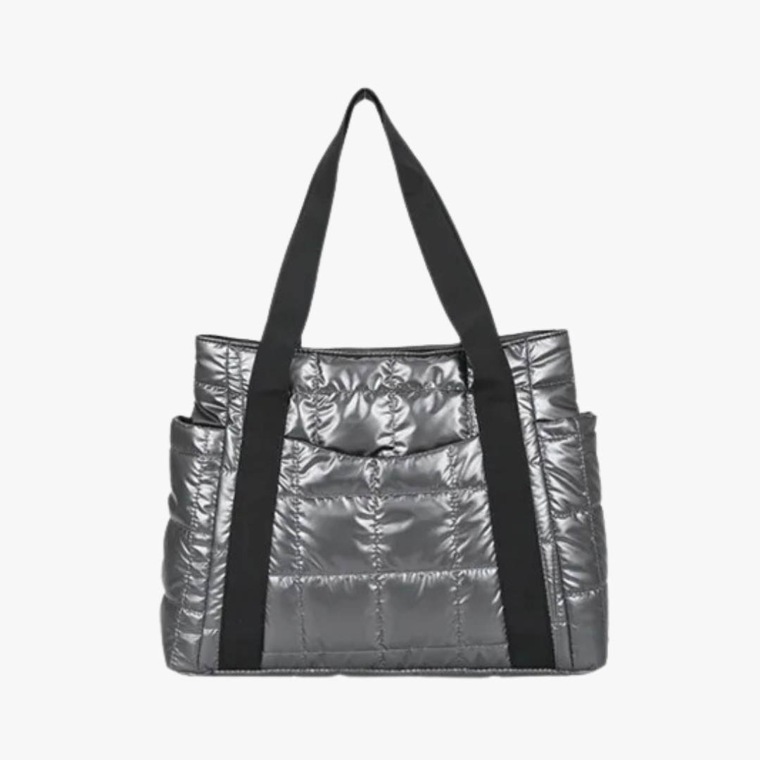 Gesteppte Tragetasche aus Satin
