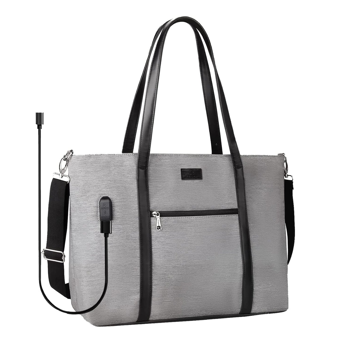 17.3 inch Large Gray Laptop Tote Bag