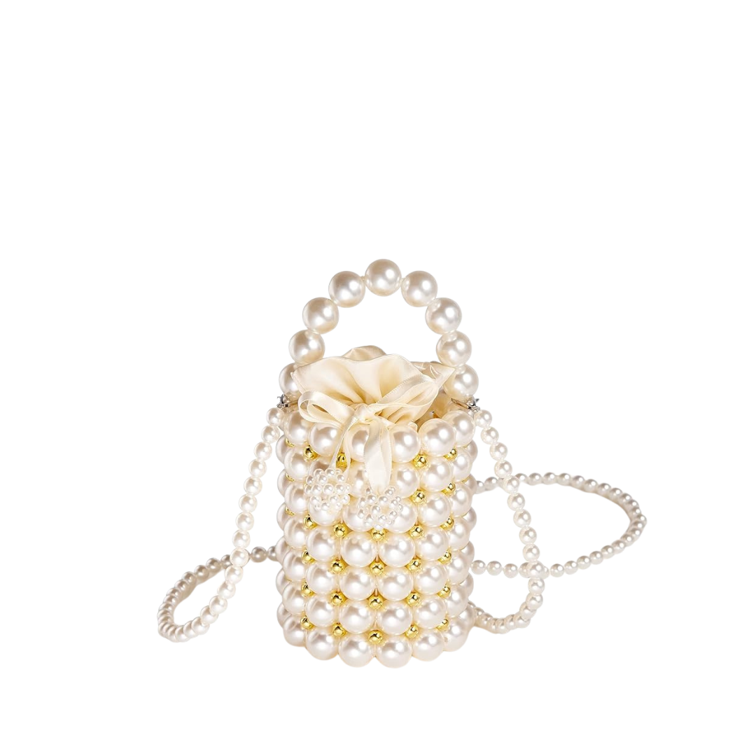 Fevia – Schultertasche mit Perlenbesatz