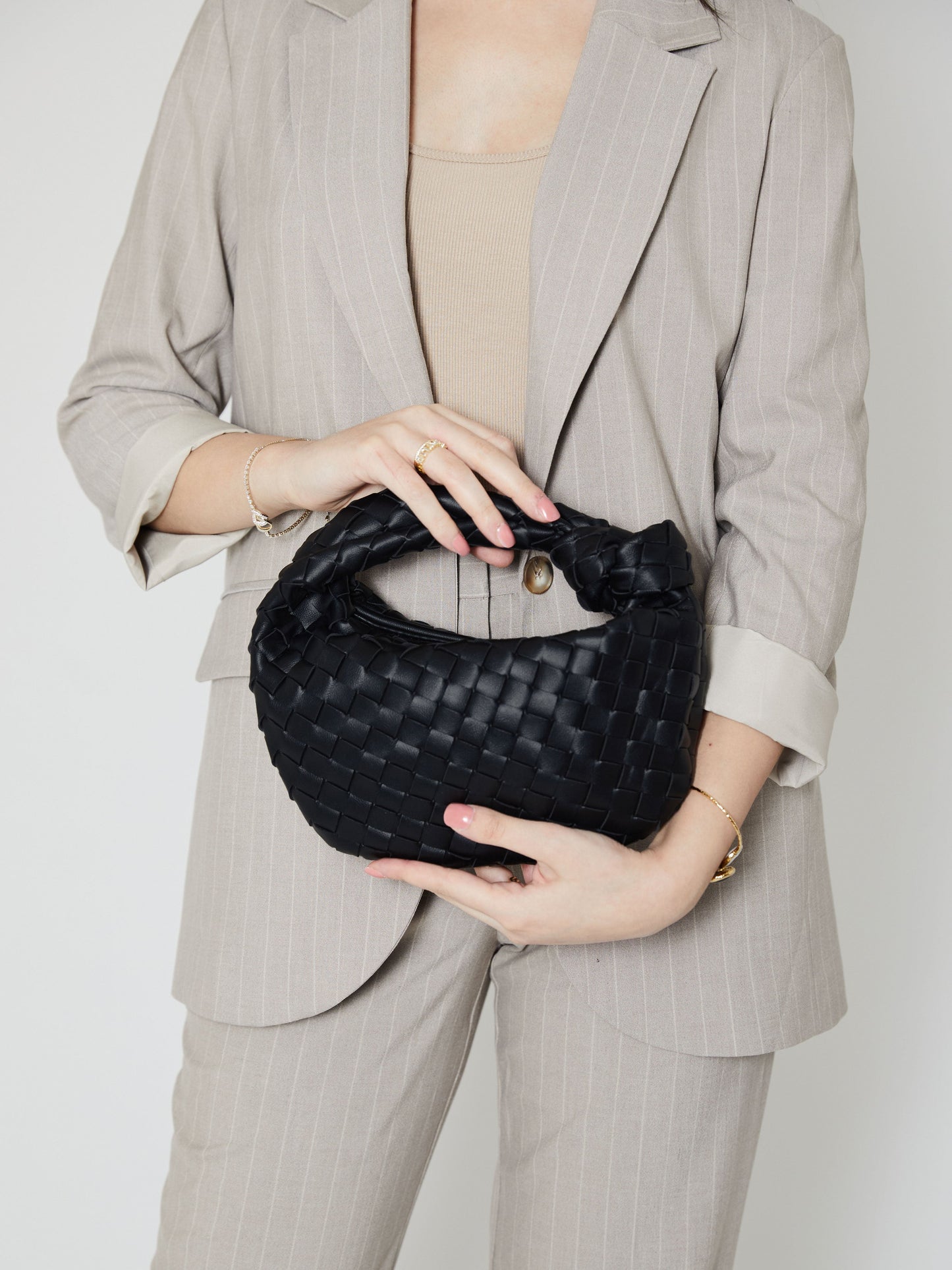 Mini-Ledertasche für den Alltag - Schwarz