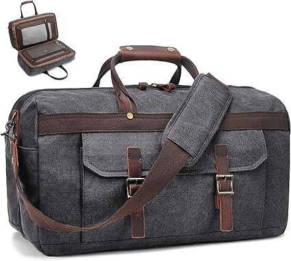 Canvas & Leather Weekend Duffle Bag