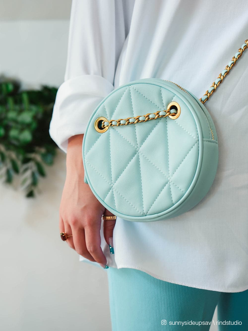 Gesteppte runde Tasche „Melody“