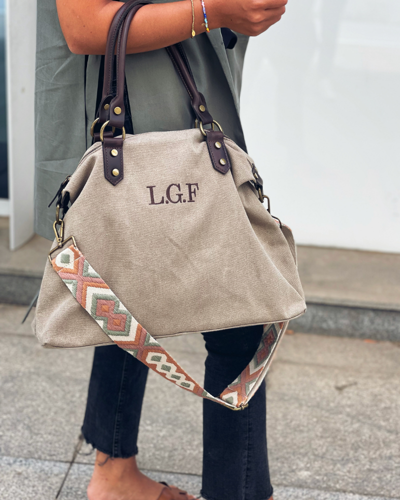 Taupefarbene Federica-Tasche