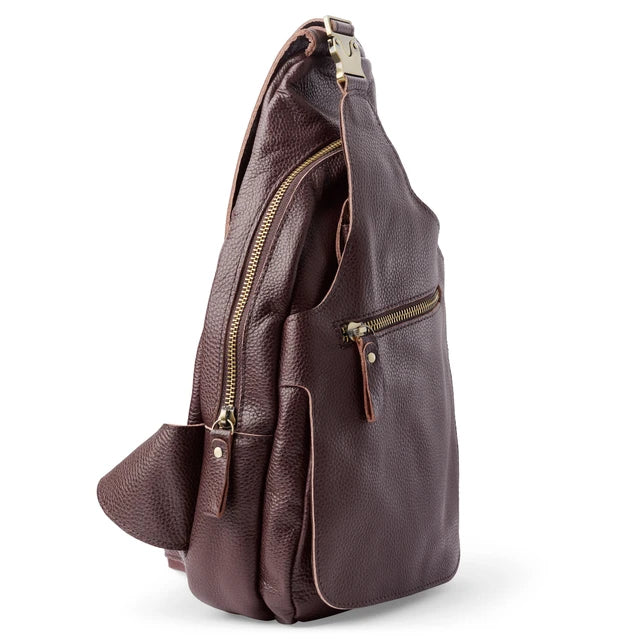 Compact Leather Crossbody Bag