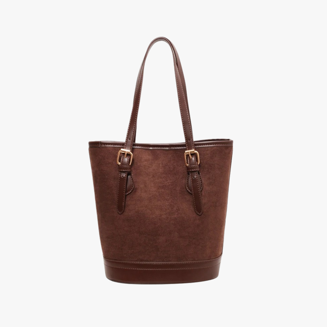 Eimertasche aus Wildleder im Vintage-Stil