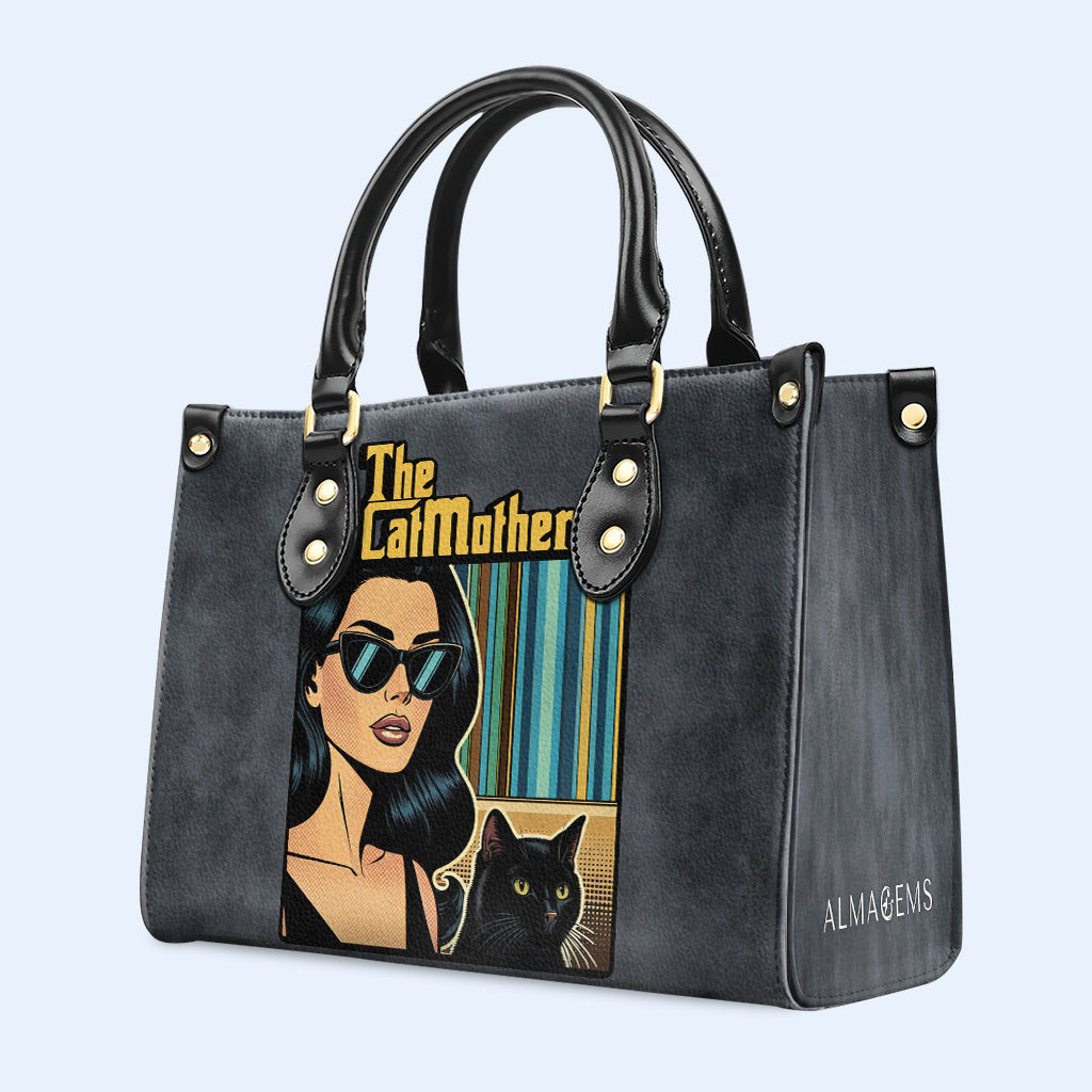 Personalisieren Sie Ihre charakteristische Lederhandtasche mit individueller Kunst und Text - QCUSTOM09
