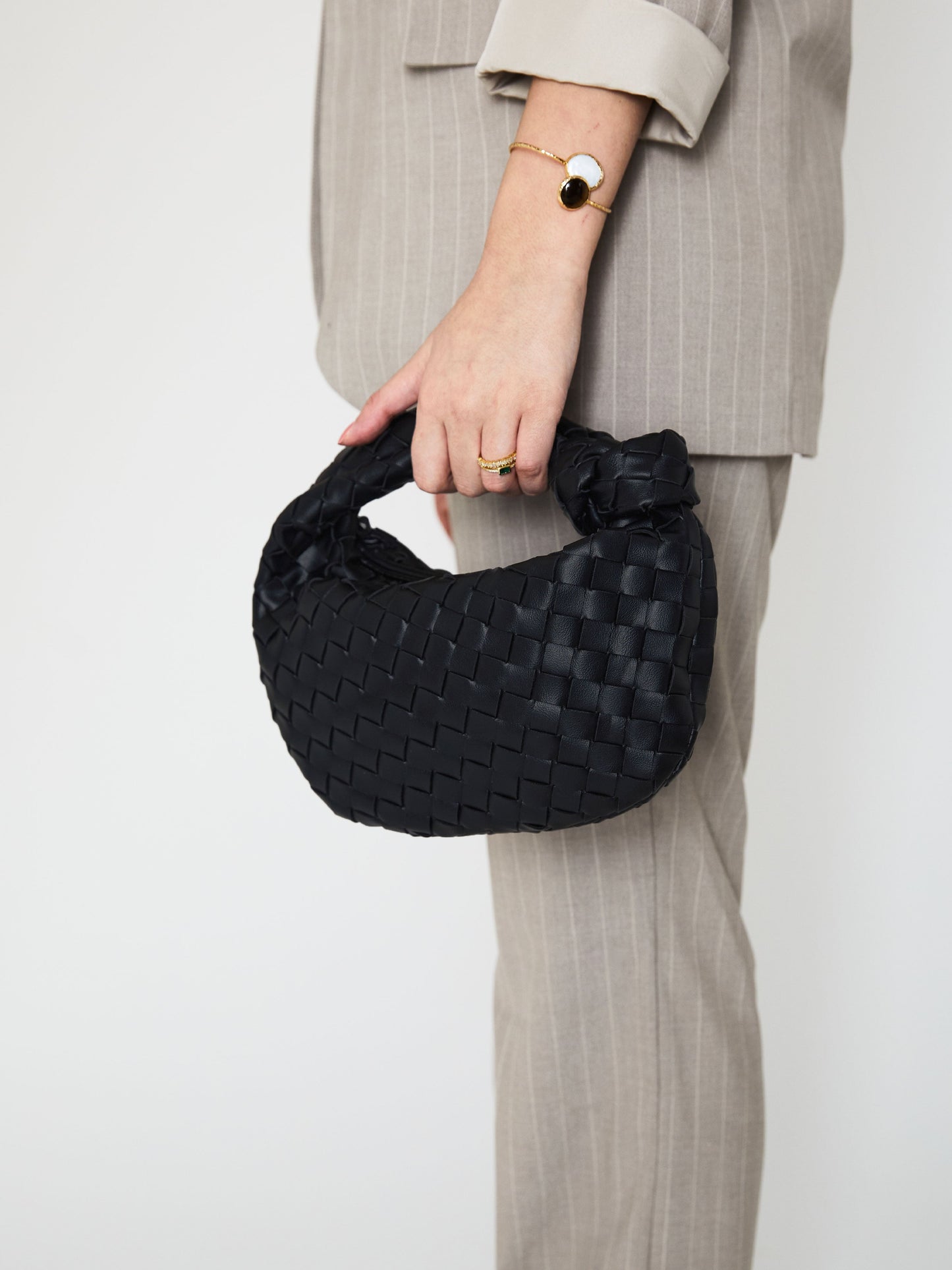 Mini-Ledertasche für den Alltag - Schwarz