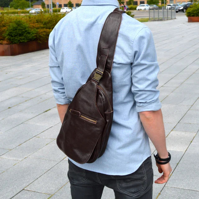 Compact Leather Crossbody Bag