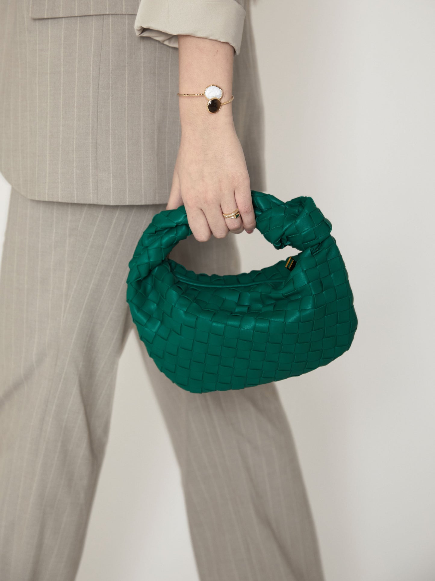 Mini Everyday Ledertasche - Jadegrün