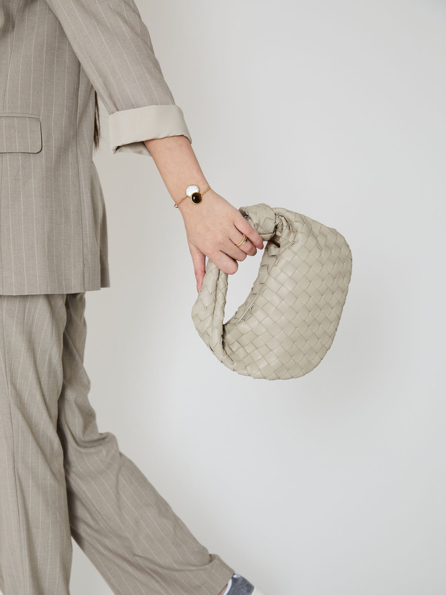 Mini Everyday Ledertasche - Kreide