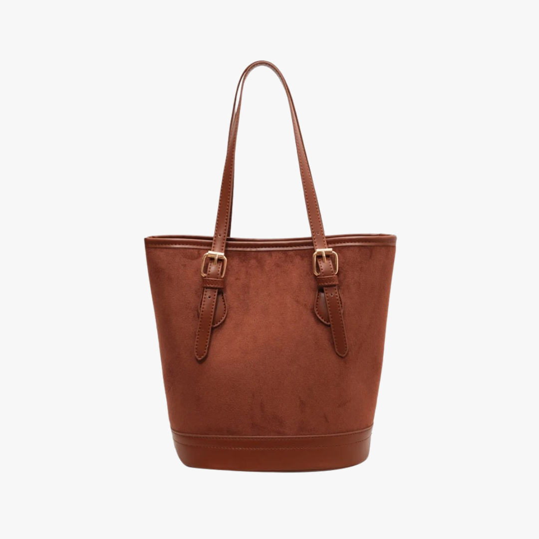 Eimertasche aus Wildleder im Vintage-Stil