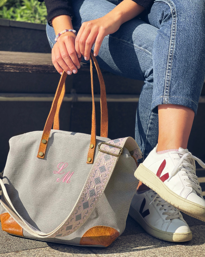 Mini-Tasche Federica Hellgrau