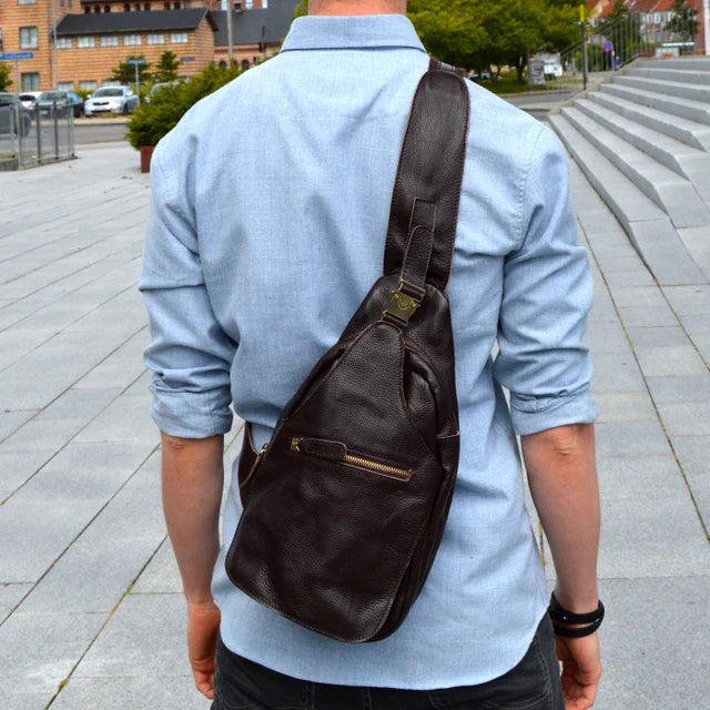 Compact Leather Crossbody Bag