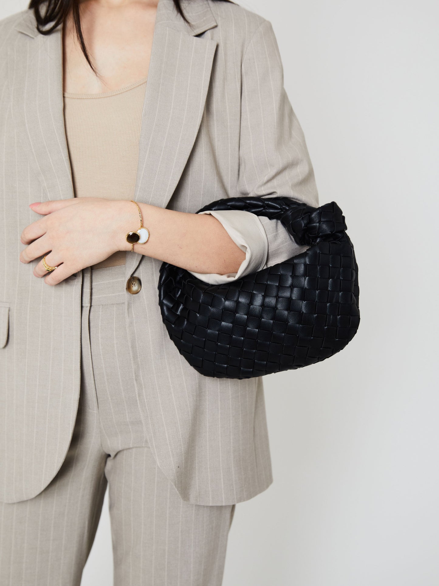 Mini-Ledertasche für den Alltag - Schwarz