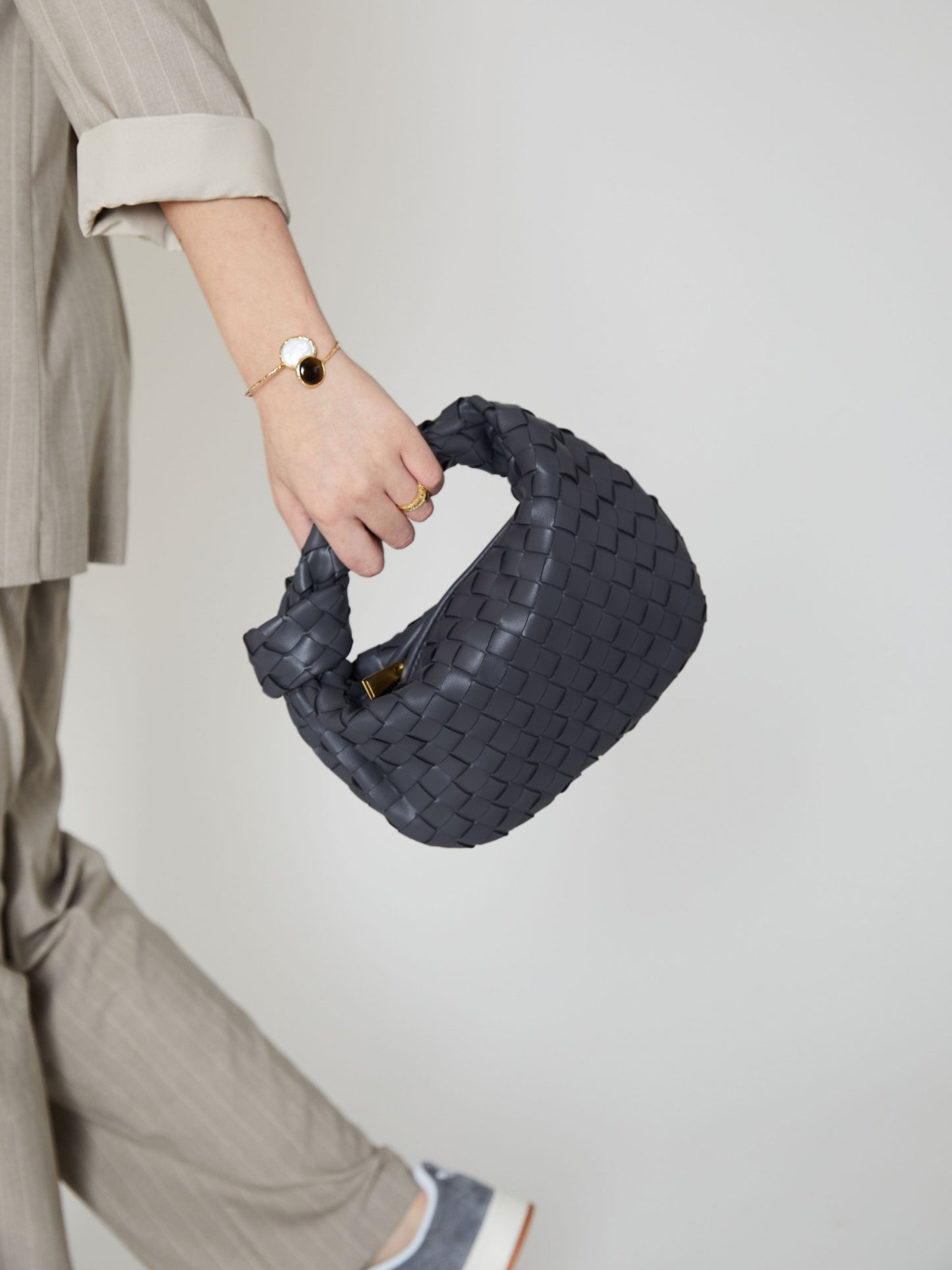 Mini Everyday Ledertasche - Grau