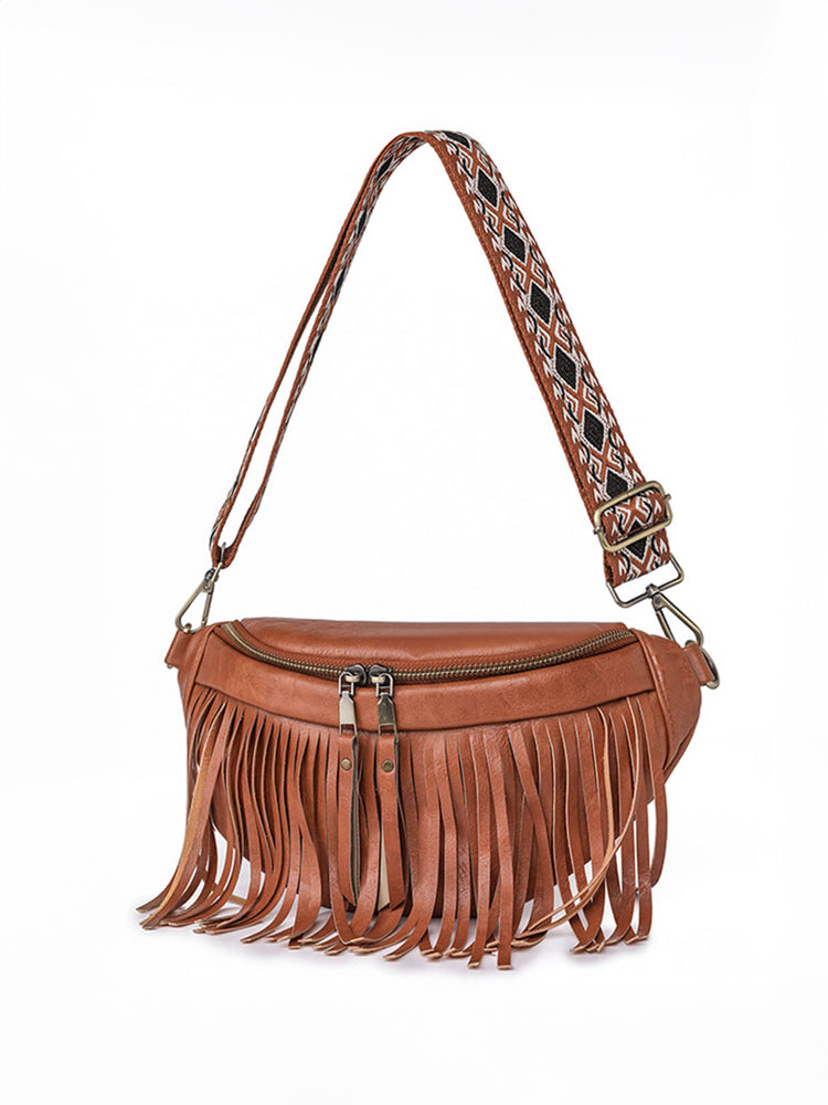 Vintage Totem Hobo Tasche mit Schultergurt und Quaste