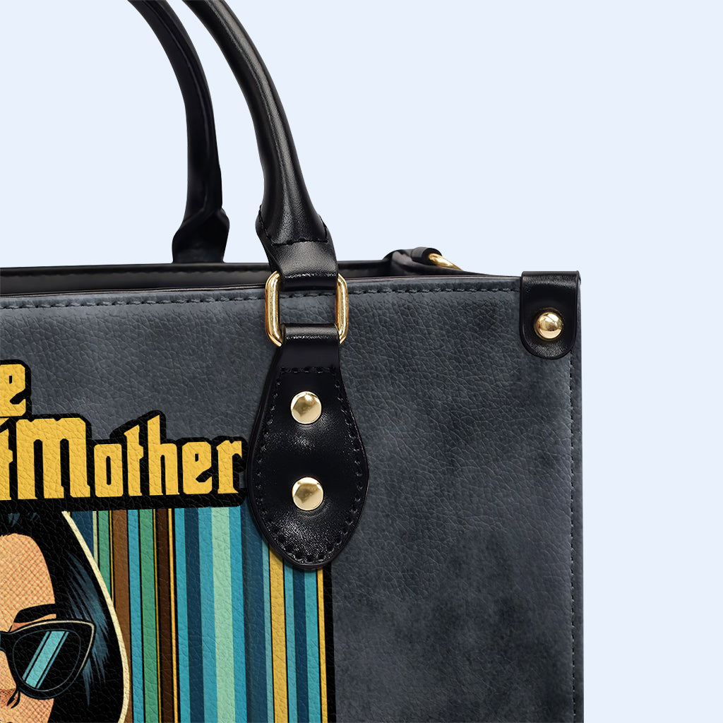 Personalisieren Sie Ihre charakteristische Lederhandtasche mit individueller Kunst und Text - QCUSTOM09