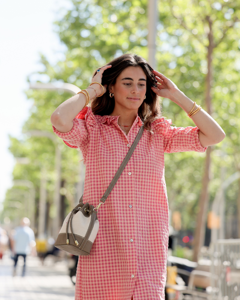 Taupefarbene Charlotte-Tasche