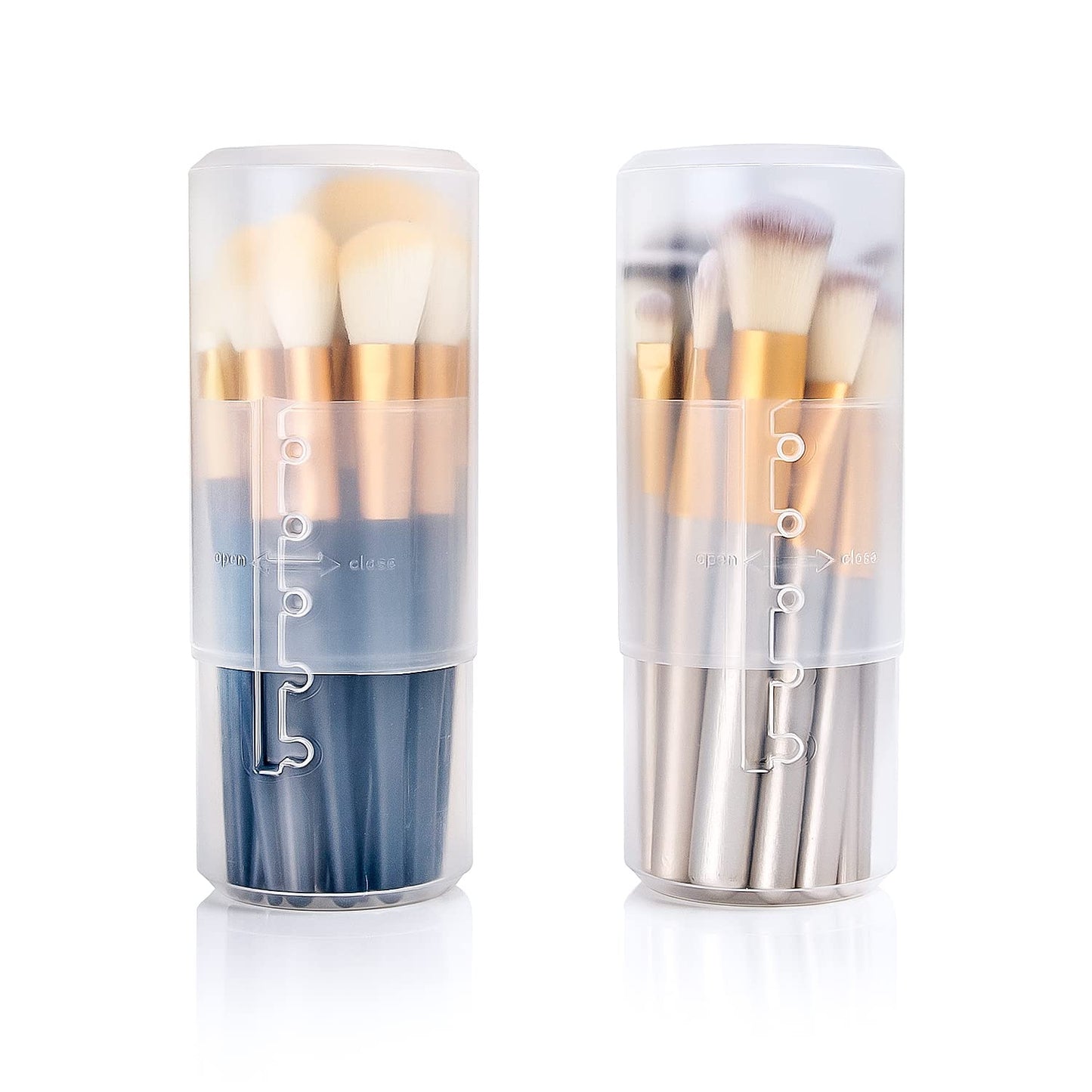 Einziehbarer Make-up-Pinselhalter, transparentes Reiseetui für Make-up-Pinsel