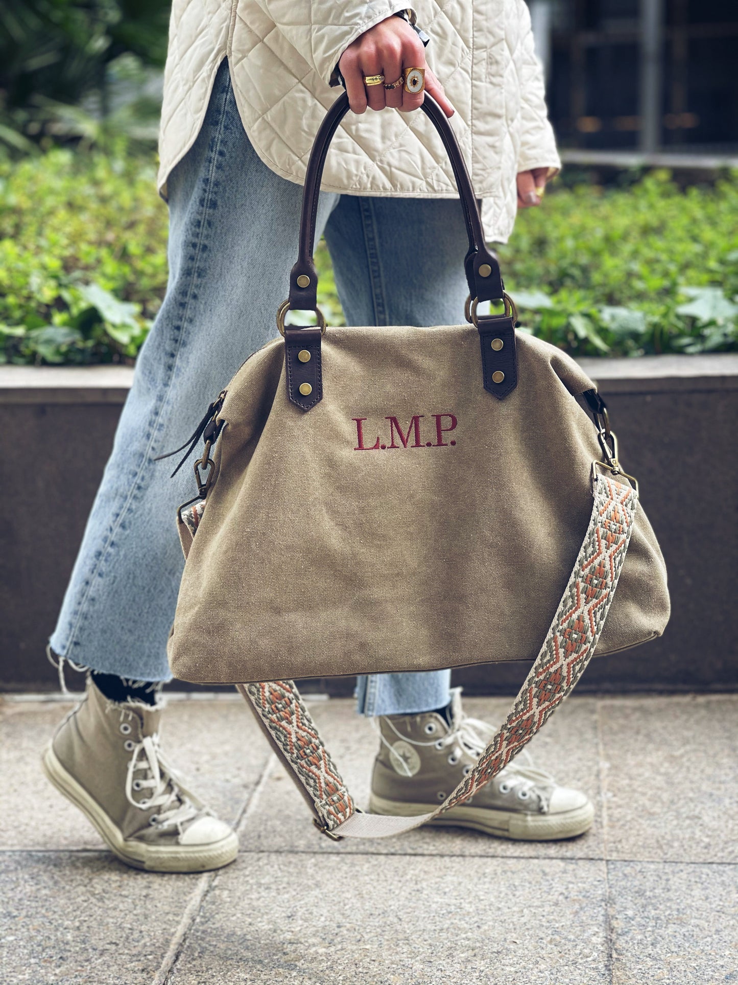 Taupefarbene Federica-Tasche