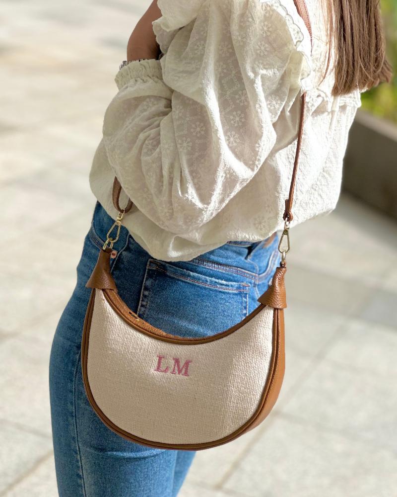Macarena Tasche aus natürlichem Leinen
