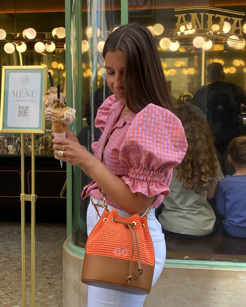 Mini-Bouler-Tasche „Carmina Orange“