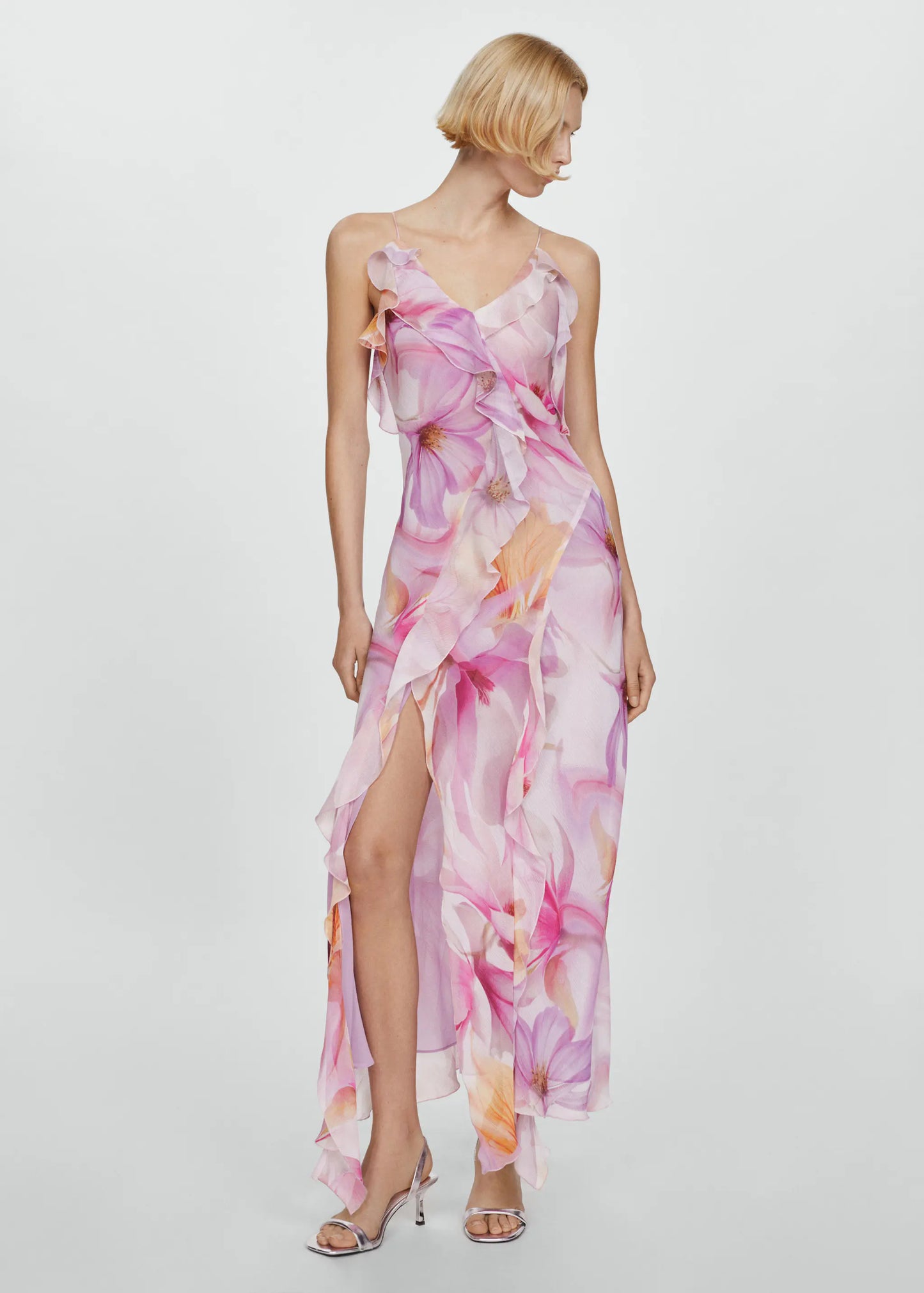 Kyla Kleid mit Rüschen und Blumenmuster