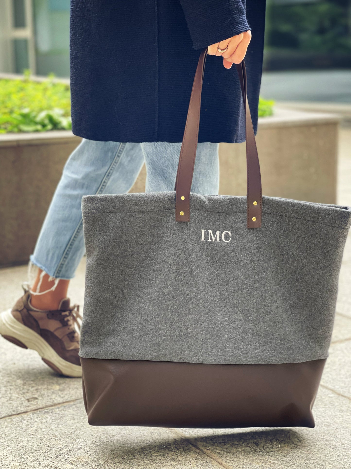 DUNKELGRAU SHOPPINGTASCHE