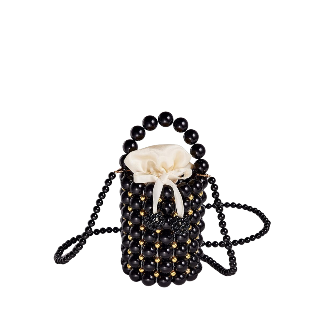 Fevia – Schultertasche mit Perlenbesatz