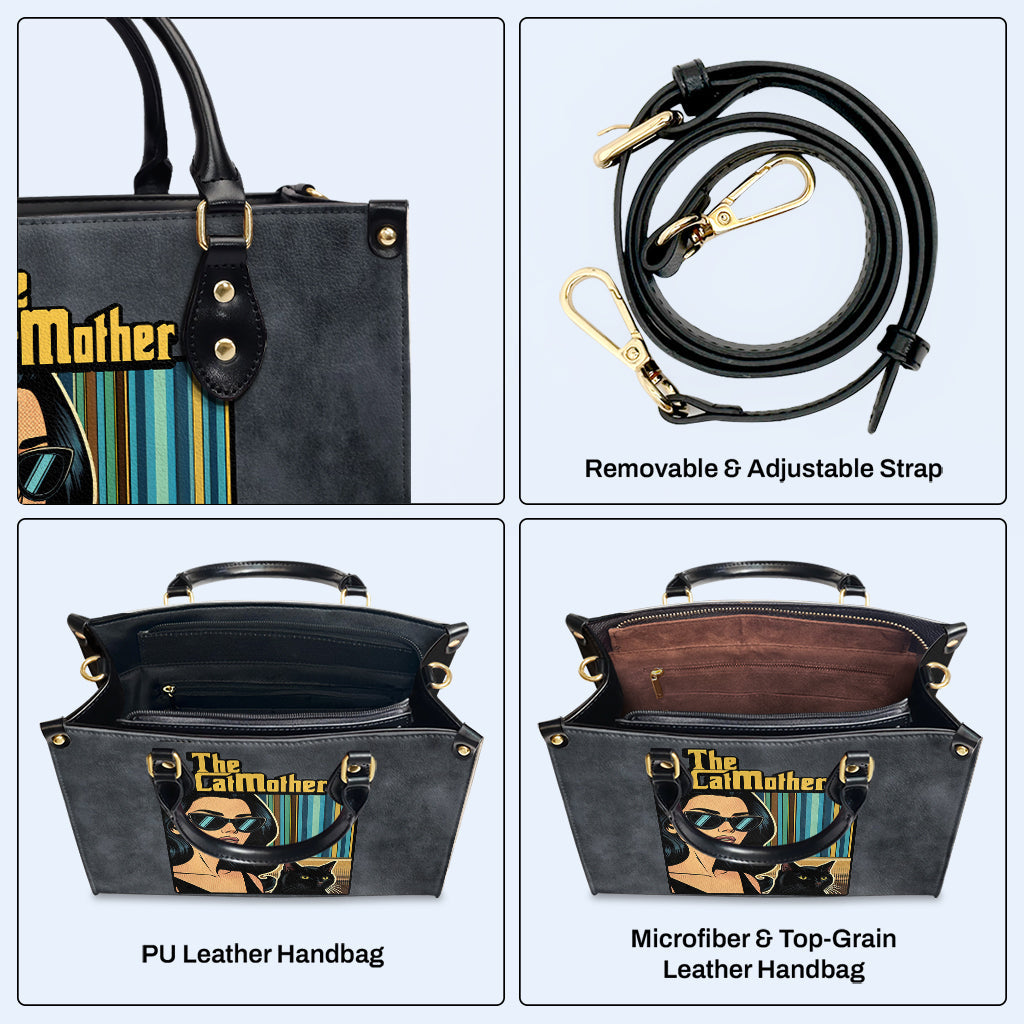 Personalisieren Sie Ihre charakteristische Lederhandtasche mit individueller Kunst und Text - QCUSTOM09