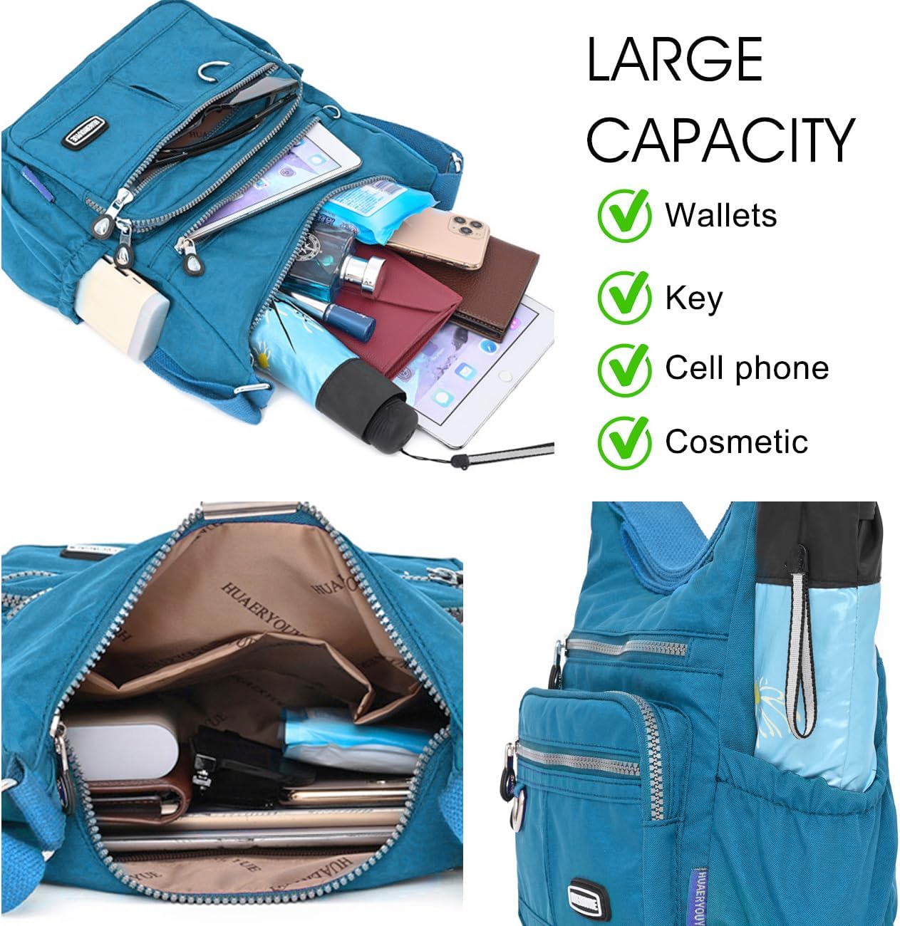 Urban Explorer Umhängetasche mit mehreren Taschen