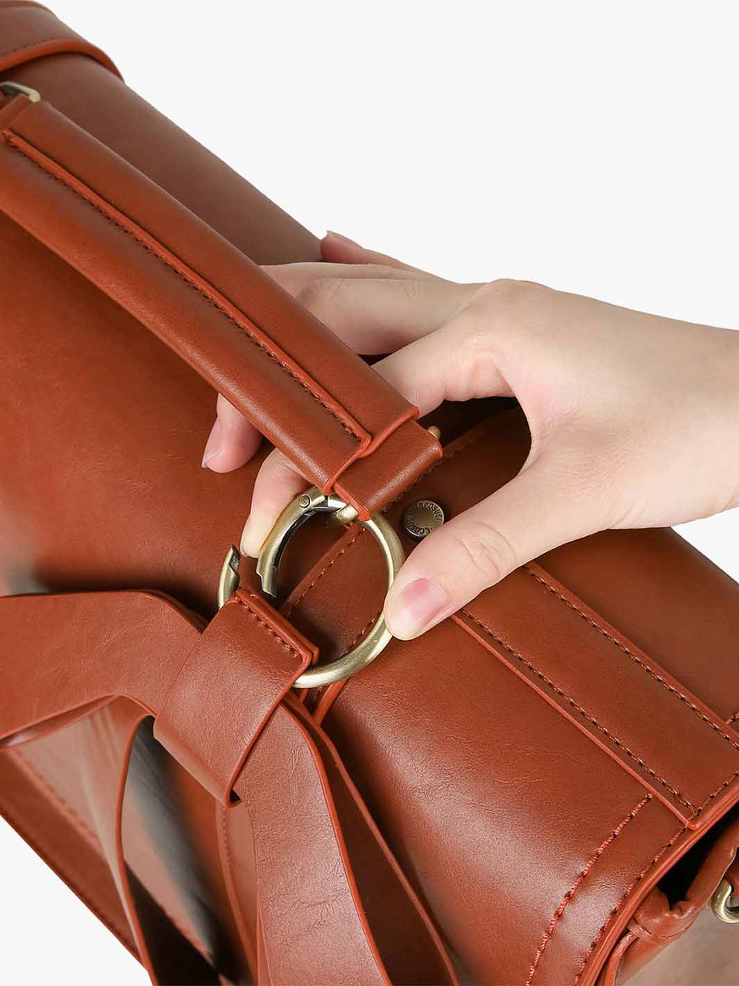 Große Aktentasche aus PU mit abnehmbarer Schleife für Damen