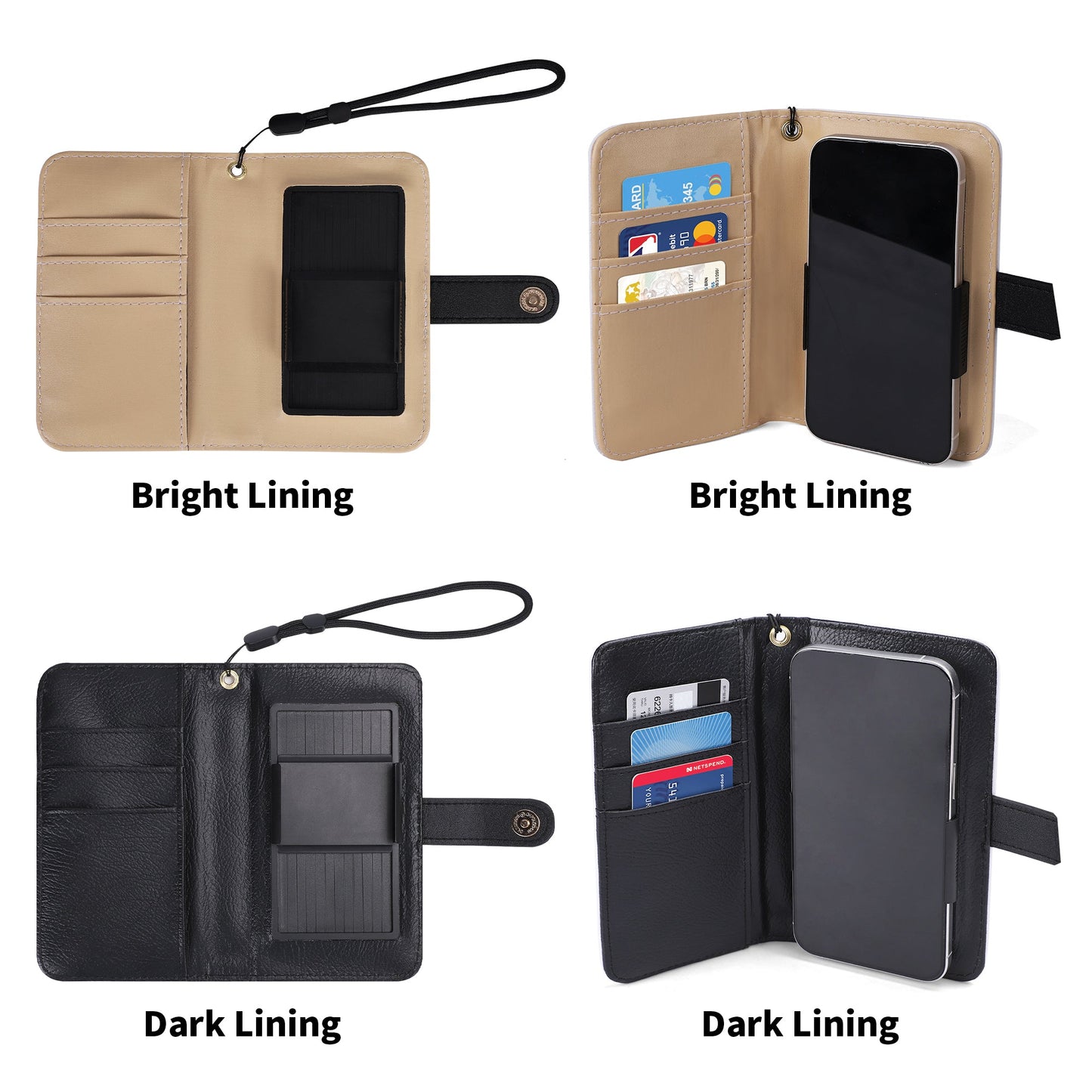 Spezielle benutzerdefinierte Haustier Kunst und Text - personalisierte Telefon Leder Brieftasche - QCUSTOM09PW