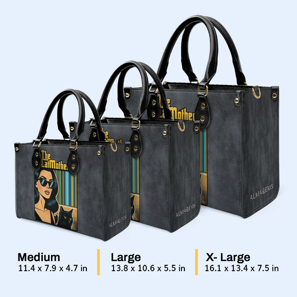 Personalisieren Sie Ihre charakteristische Lederhandtasche mit individueller Kunst und Text - QCUSTOM09