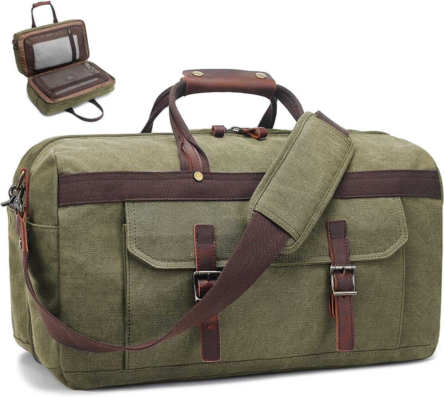 Canvas & Leather Weekend Duffle Bag