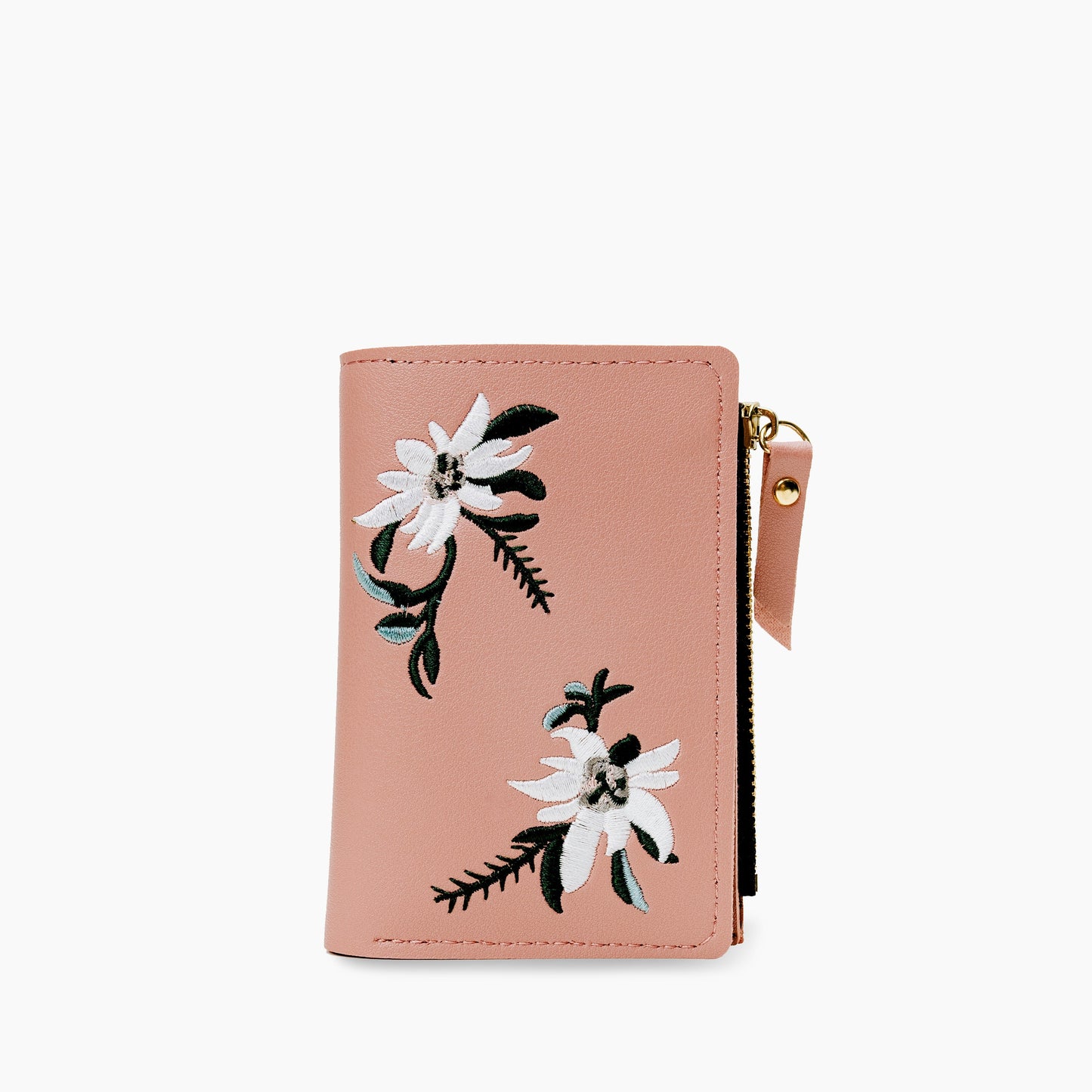 Geldbörse mit Orchideen-Stickerei