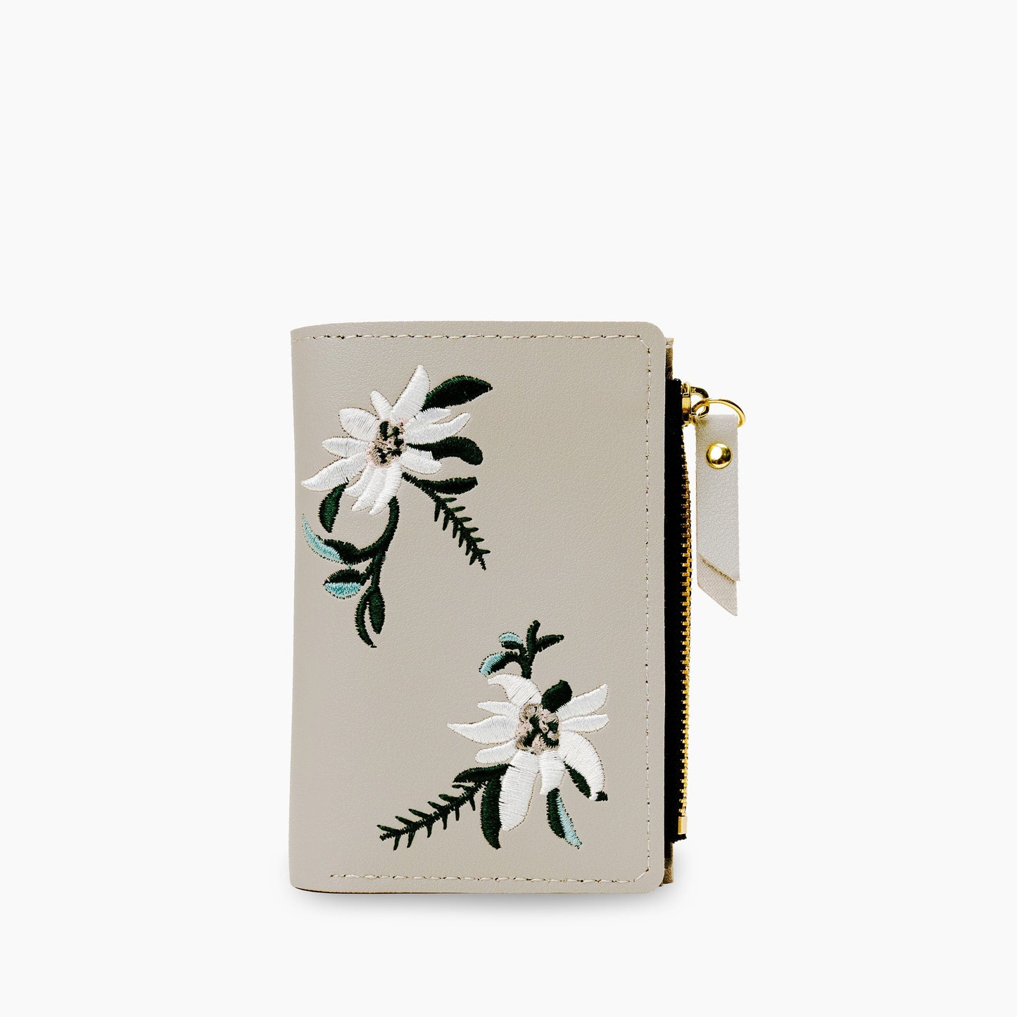 Geldbörse mit Orchideen-Stickerei