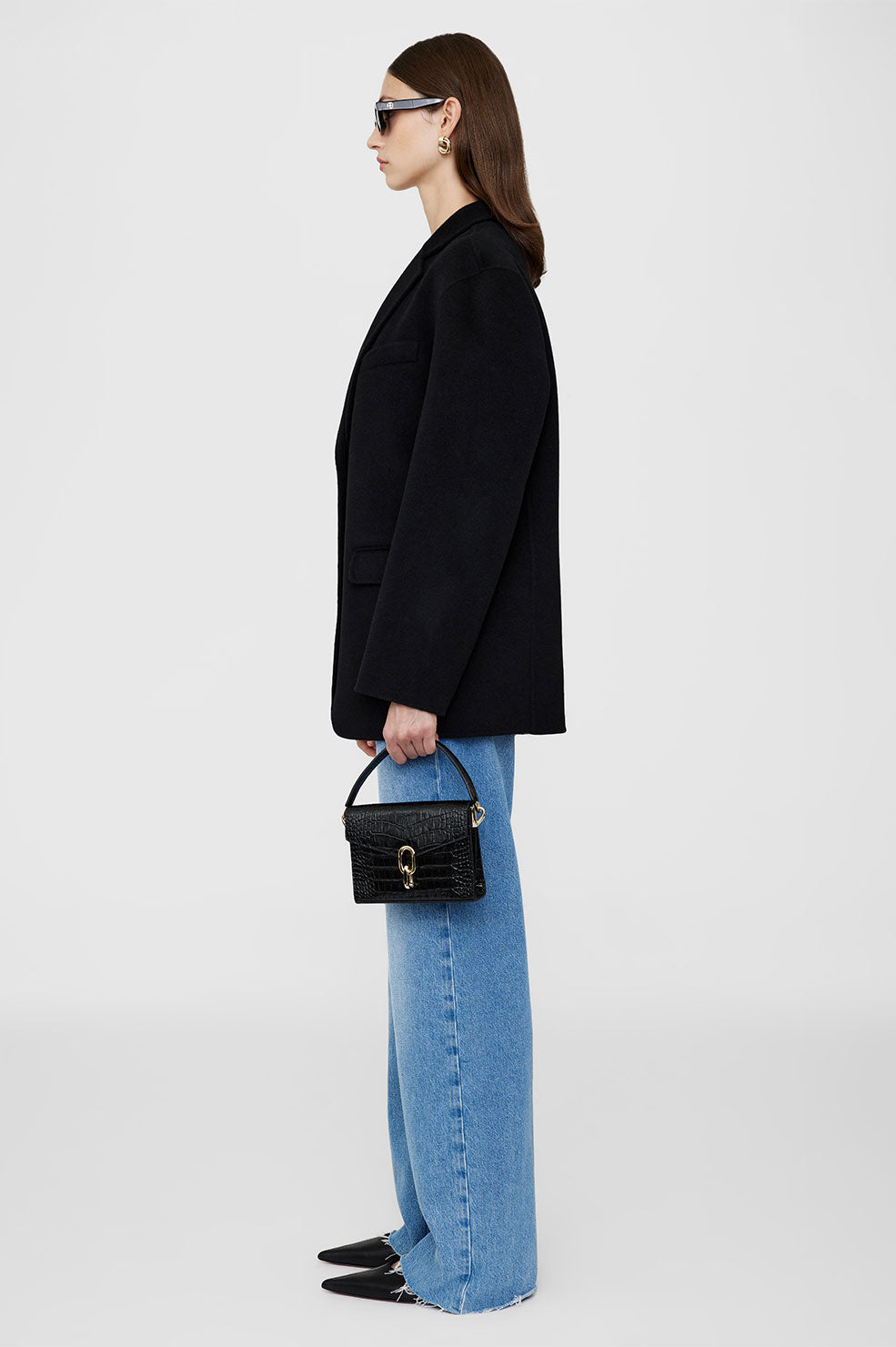 Mini-Tasche Colette – Schwarz geprägt