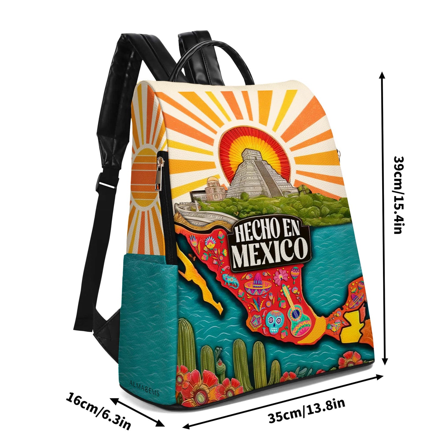 Hecho En Mexico - Personalisierter Lederrucksack - BP_MX13