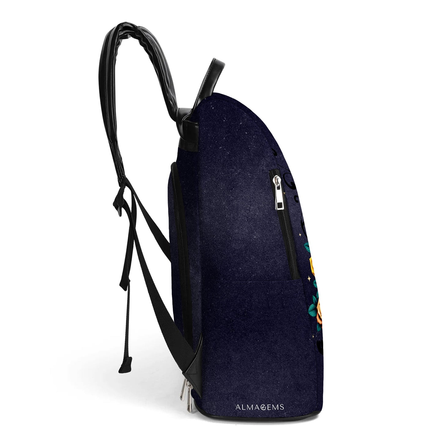 The Girl And Roses - Personalized Custom Leather BackPack - BP_MX28