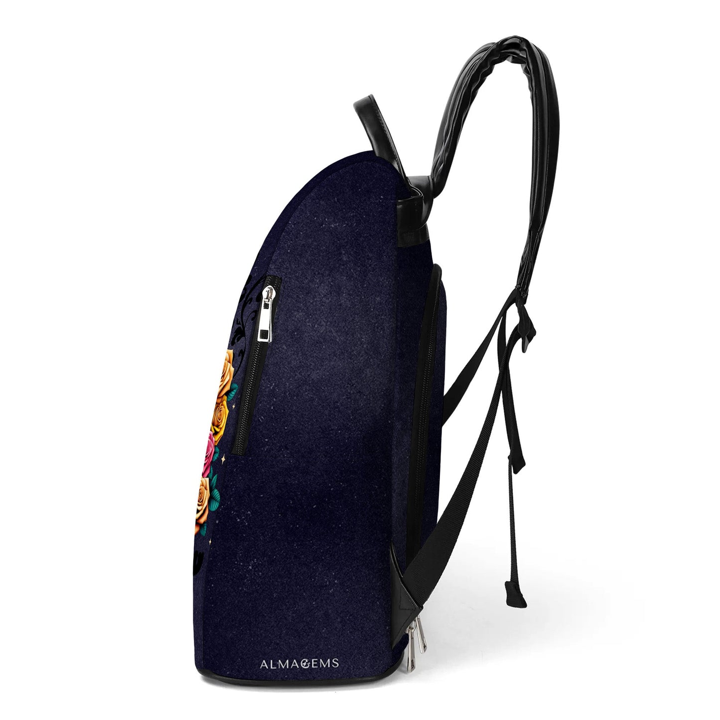 The Girl And Roses - Personalized Custom Leather BackPack - BP_MX28