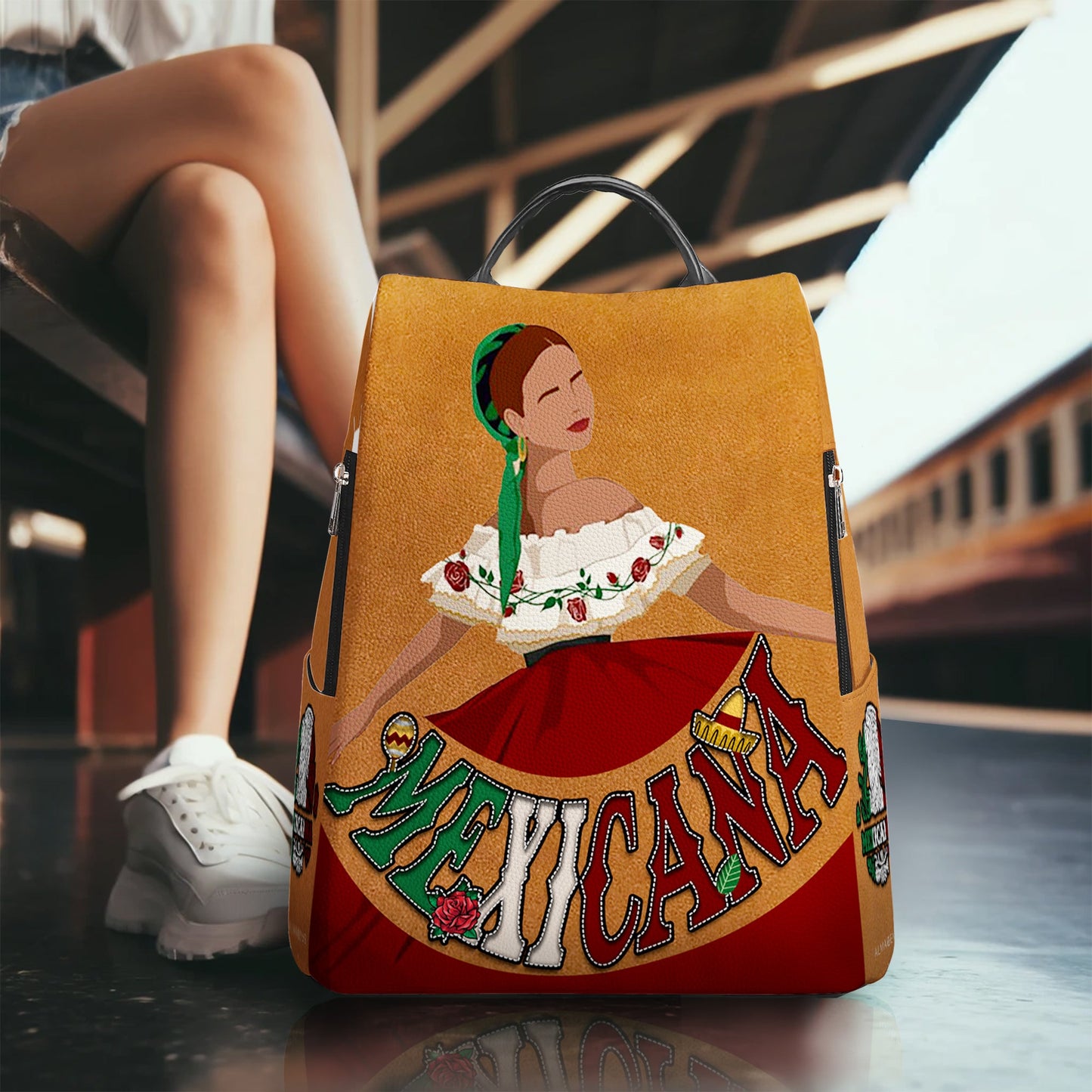MEXICANA - Personalisierter Lederrucksack - BP_MX10