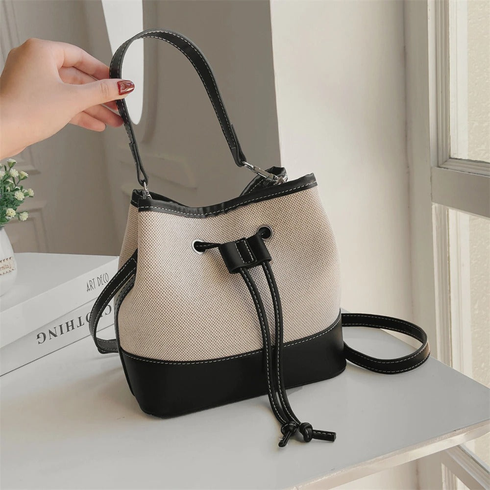 Beuteltasche aus Canvas im Vintage-Stil